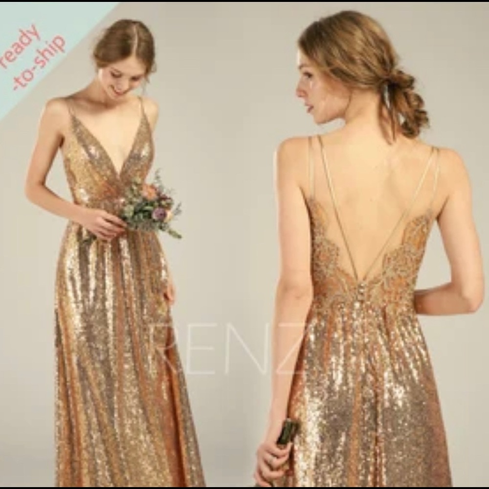 Gold Bridesmaid Dress